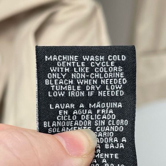 Nanette Lepore Trench Coat Big Button Up Single Breasted Tan Belted Small NEW - Picture 3 of 12